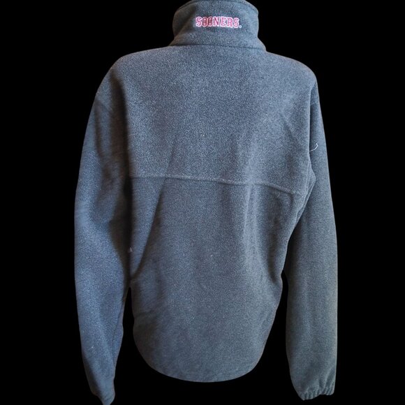 Mens Medium Womens Large Fleece Jacket Columbia Oklahoma Sooners Full-Zip Gray - Picture 5 of 6